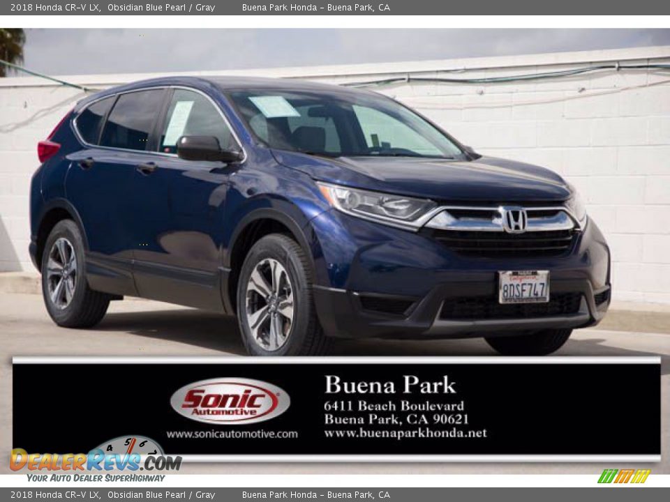 2018 Honda CR-V LX Obsidian Blue Pearl / Gray Photo #1