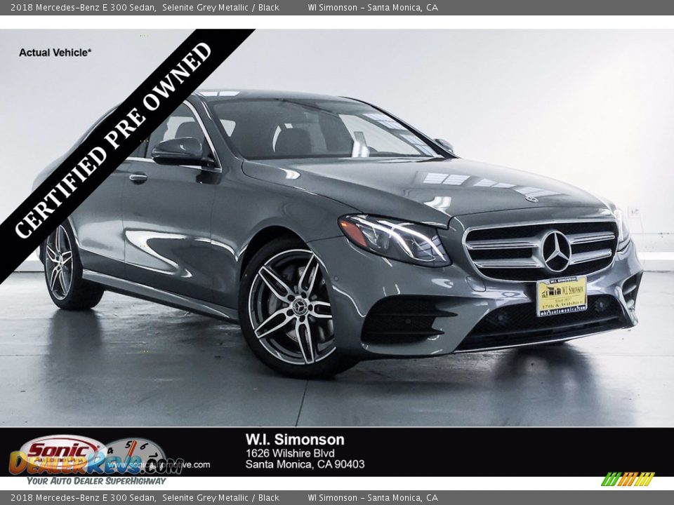 2018 Mercedes-Benz E 300 Sedan Selenite Grey Metallic / Black Photo #1
