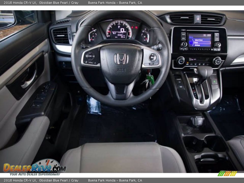 2018 Honda CR-V LX Obsidian Blue Pearl / Gray Photo #5