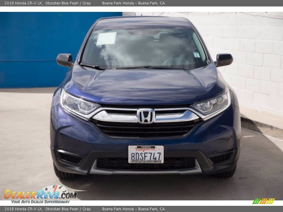 2018 Honda CR-V LX Obsidian Blue Pearl / Gray Photo #7