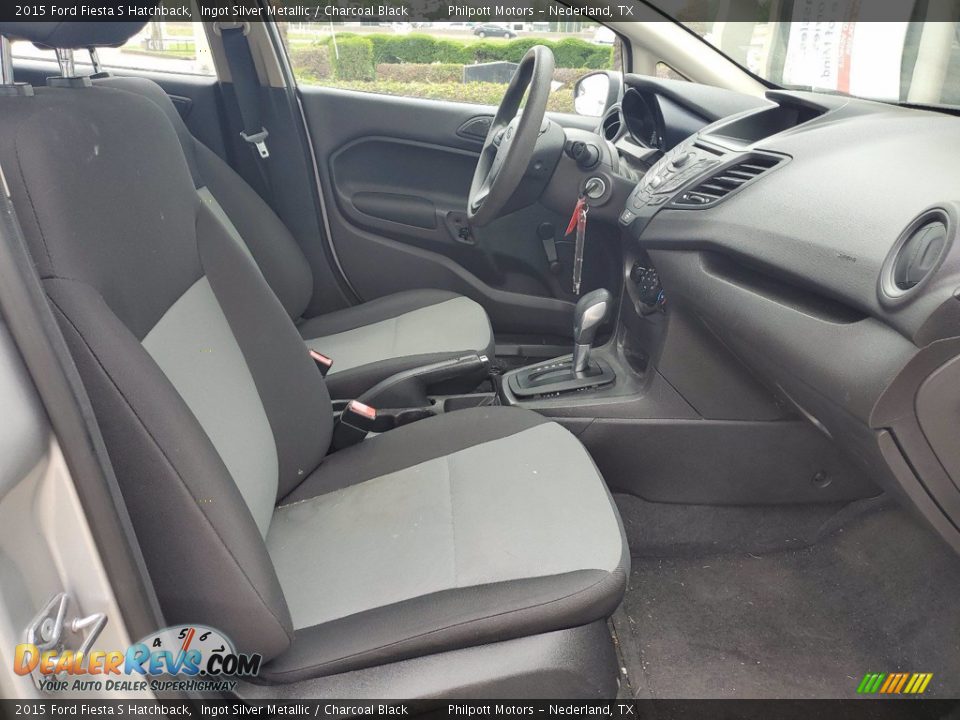 2015 Ford Fiesta S Hatchback Ingot Silver Metallic / Charcoal Black Photo #24
