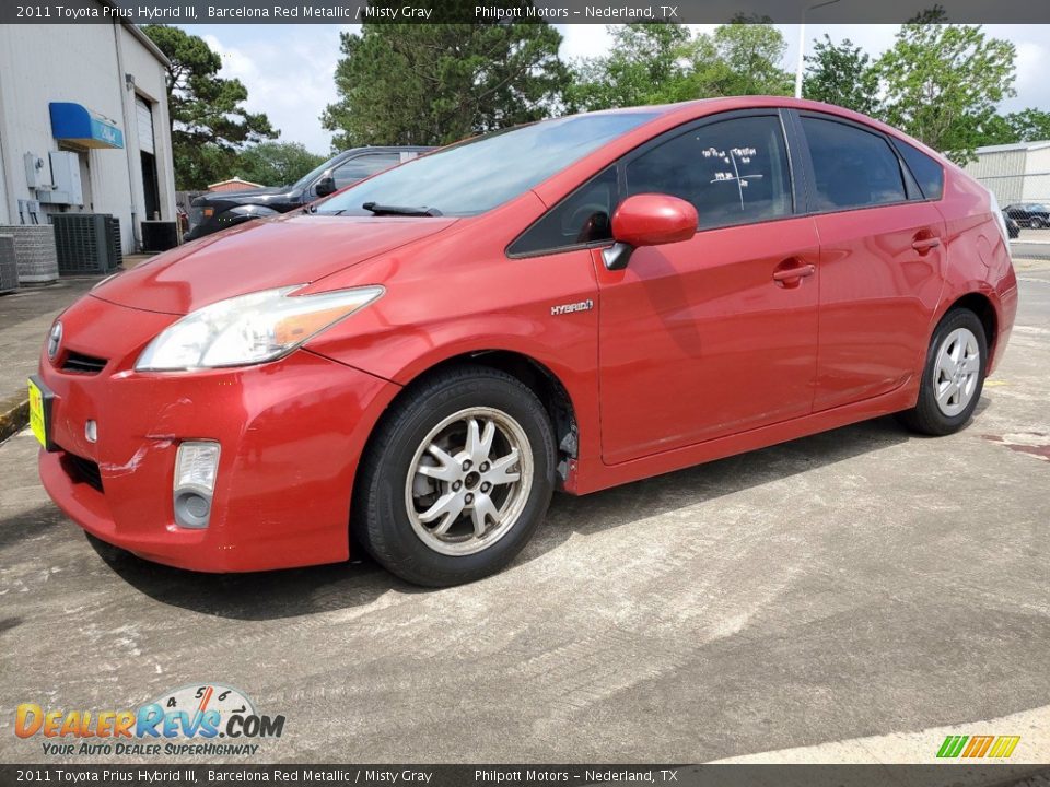 2011 Toyota Prius Hybrid III Barcelona Red Metallic / Misty Gray Photo #2