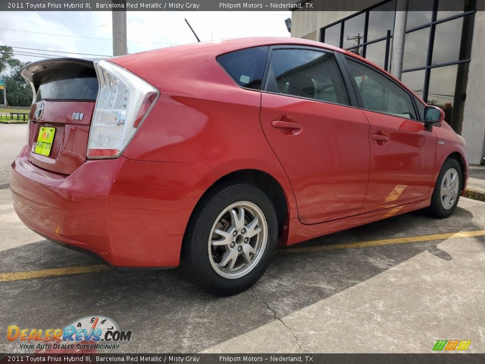 2011 Toyota Prius Hybrid III Barcelona Red Metallic / Misty Gray Photo #3