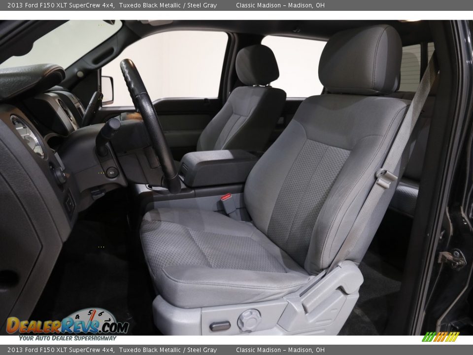 2013 Ford F150 XLT SuperCrew 4x4 Tuxedo Black Metallic / Steel Gray Photo #5