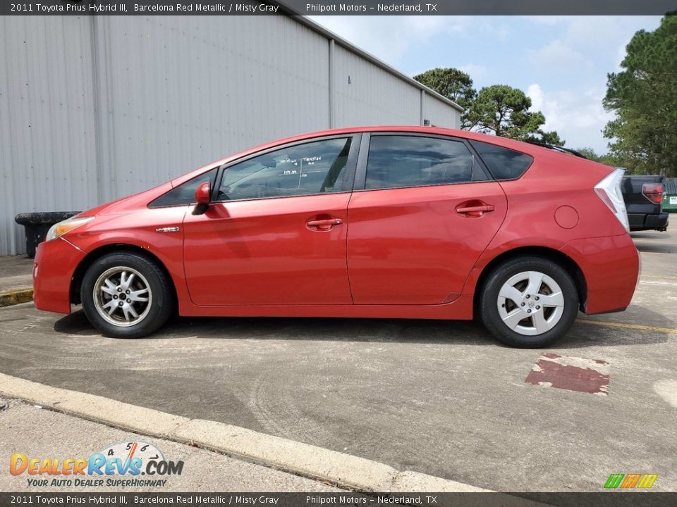 2011 Toyota Prius Hybrid III Barcelona Red Metallic / Misty Gray Photo #7