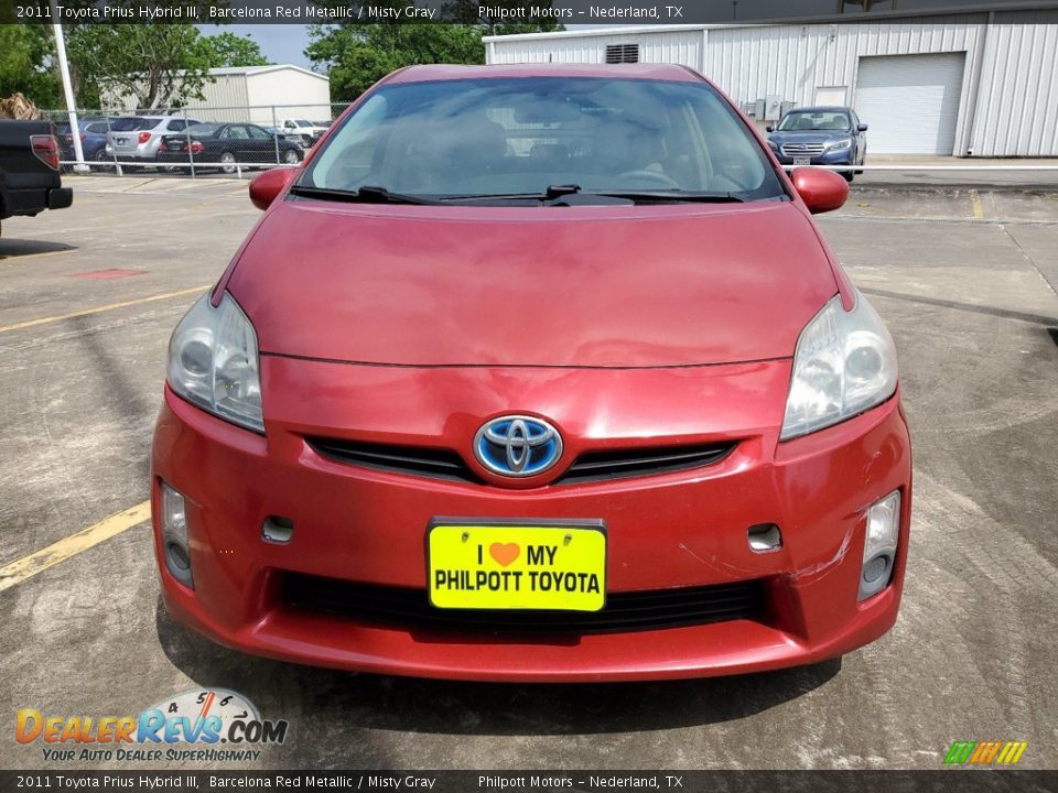 2011 Toyota Prius Hybrid III Barcelona Red Metallic / Misty Gray Photo #9