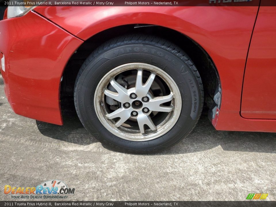 2011 Toyota Prius Hybrid III Barcelona Red Metallic / Misty Gray Photo #10