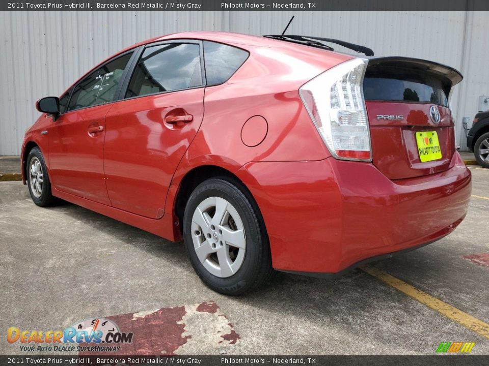 2011 Toyota Prius Hybrid III Barcelona Red Metallic / Misty Gray Photo #11