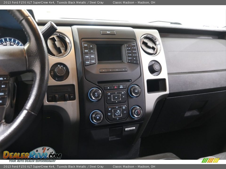 2013 Ford F150 XLT SuperCrew 4x4 Tuxedo Black Metallic / Steel Gray Photo #9