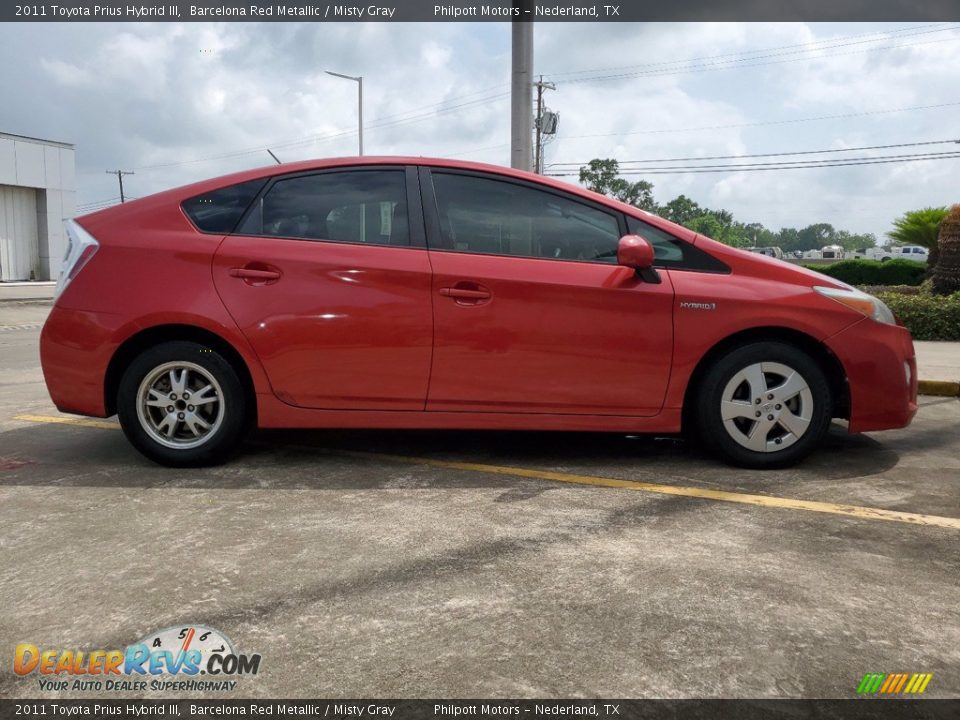 2011 Toyota Prius Hybrid III Barcelona Red Metallic / Misty Gray Photo #12