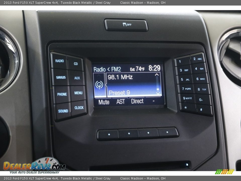 2013 Ford F150 XLT SuperCrew 4x4 Tuxedo Black Metallic / Steel Gray Photo #10