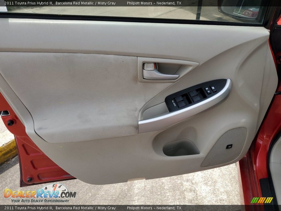 2011 Toyota Prius Hybrid III Barcelona Red Metallic / Misty Gray Photo #13