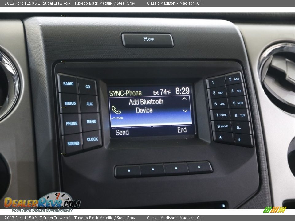 2013 Ford F150 XLT SuperCrew 4x4 Tuxedo Black Metallic / Steel Gray Photo #11