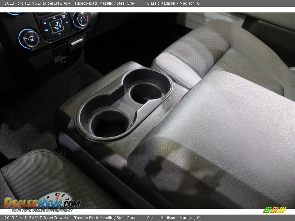 2013 Ford F150 XLT SuperCrew 4x4 Tuxedo Black Metallic / Steel Gray Photo #12