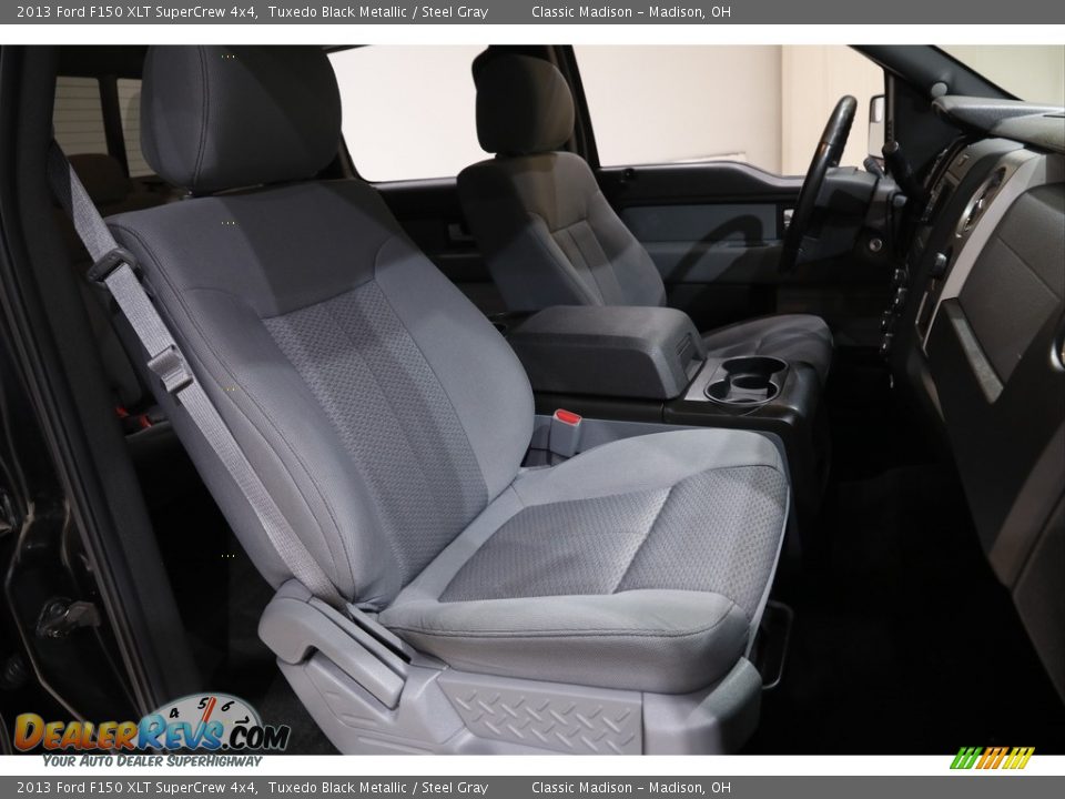 2013 Ford F150 XLT SuperCrew 4x4 Tuxedo Black Metallic / Steel Gray Photo #13