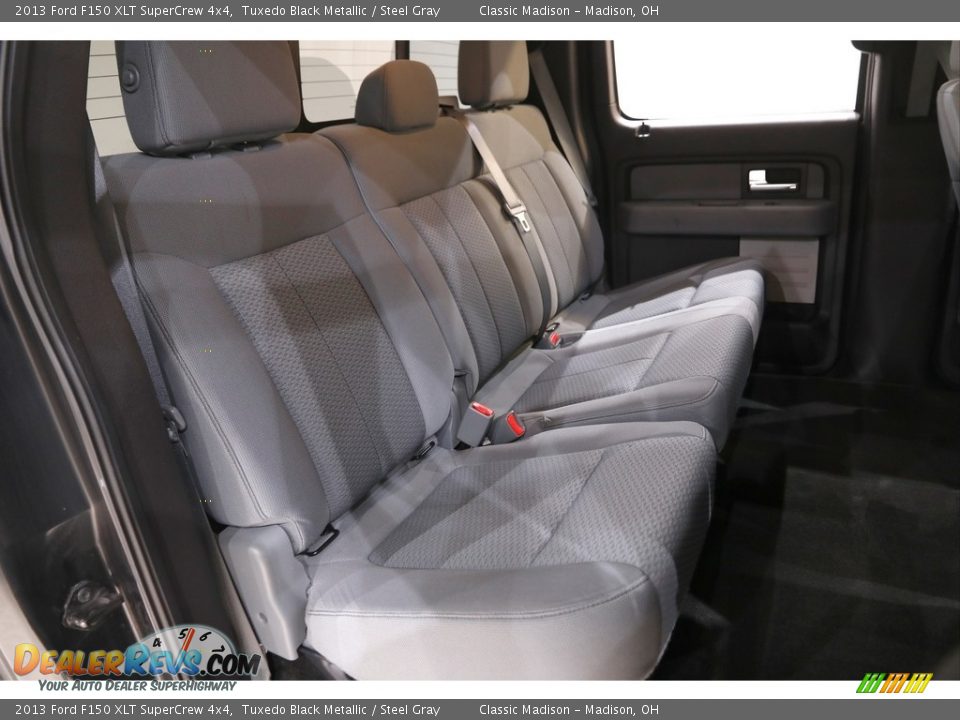 2013 Ford F150 XLT SuperCrew 4x4 Tuxedo Black Metallic / Steel Gray Photo #14