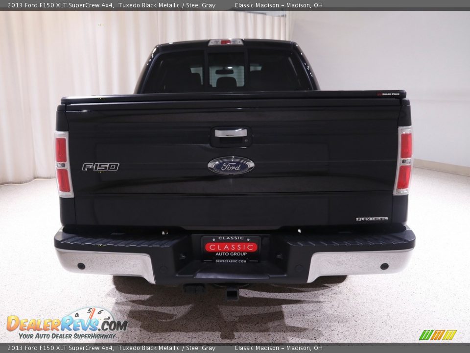 2013 Ford F150 XLT SuperCrew 4x4 Tuxedo Black Metallic / Steel Gray Photo #16