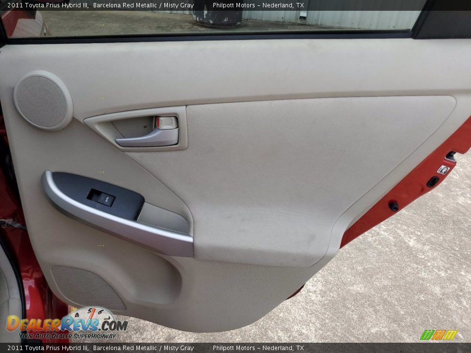 2011 Toyota Prius Hybrid III Barcelona Red Metallic / Misty Gray Photo #25