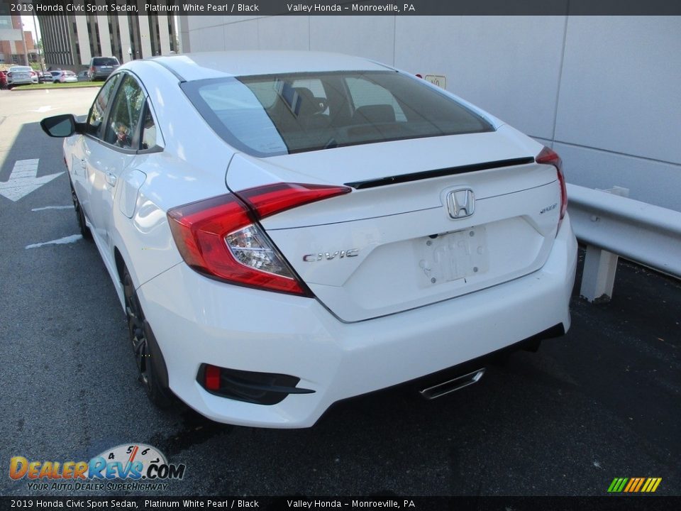 2019 Honda Civic Sport Sedan Platinum White Pearl / Black Photo #3