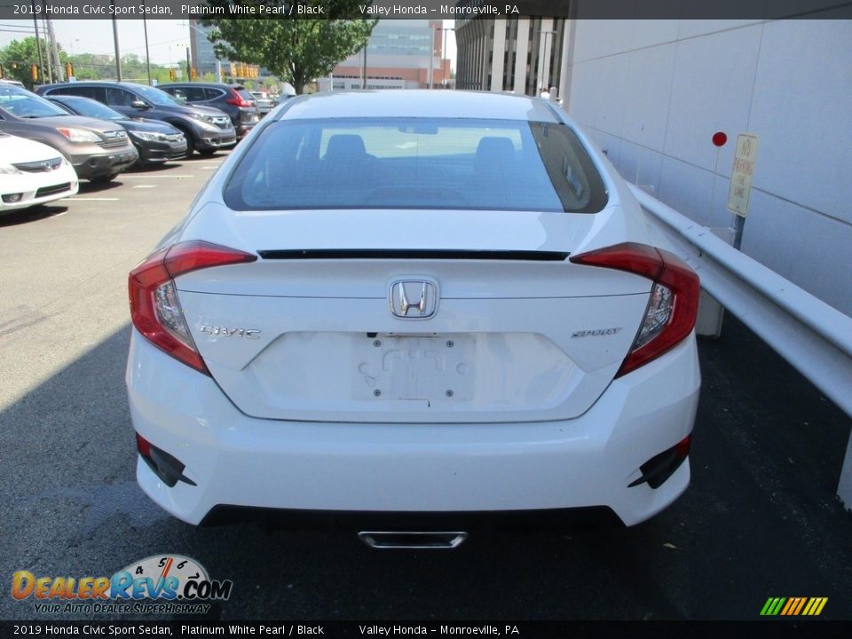 2019 Honda Civic Sport Sedan Platinum White Pearl / Black Photo #4