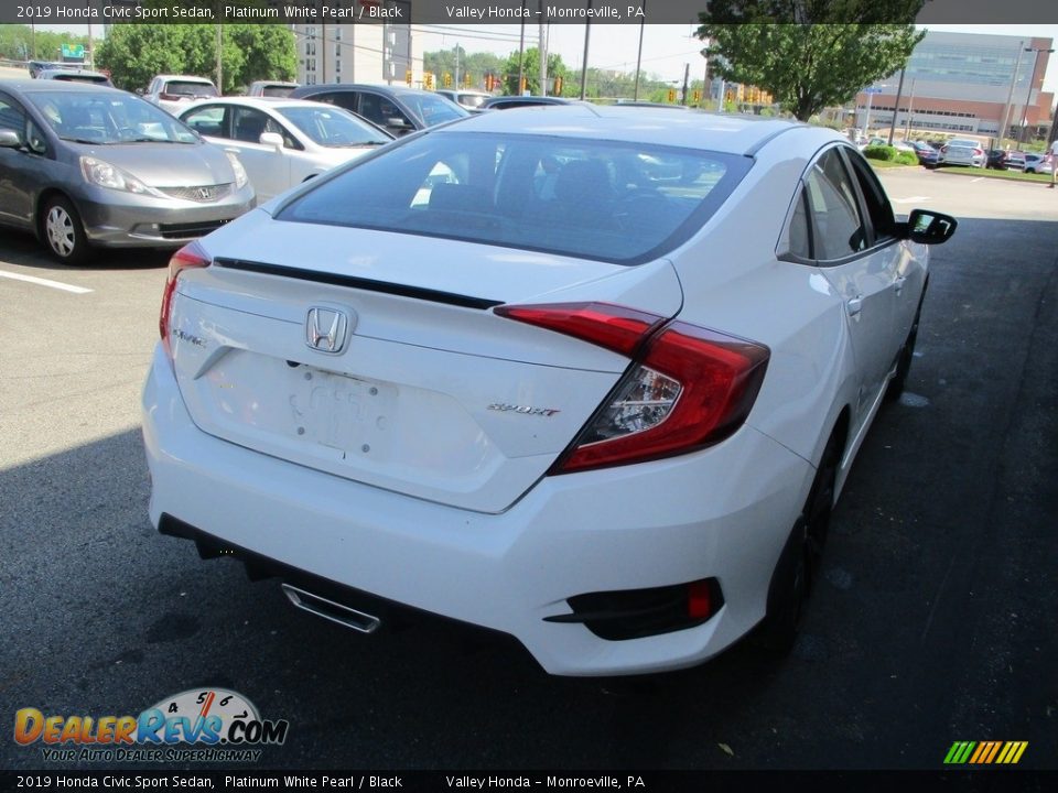 2019 Honda Civic Sport Sedan Platinum White Pearl / Black Photo #5