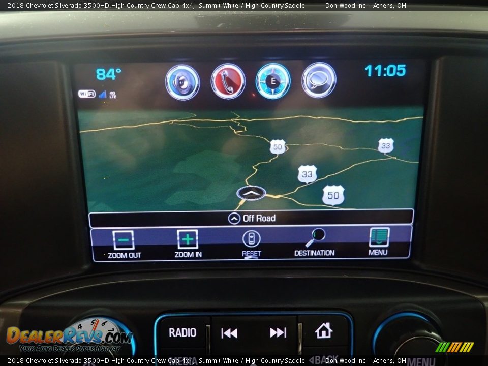 Navigation of 2018 Chevrolet Silverado 3500HD High Country Crew Cab 4x4 Photo #3