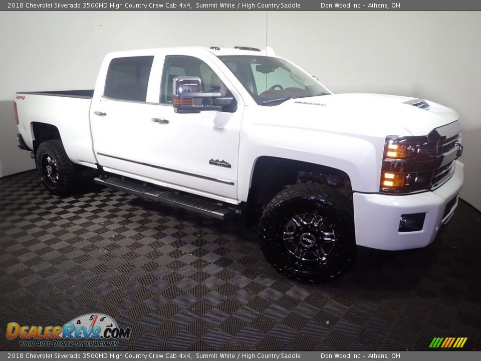 2018 Chevrolet Silverado 3500HD High Country Crew Cab 4x4 Summit White / High Country Saddle Photo #5