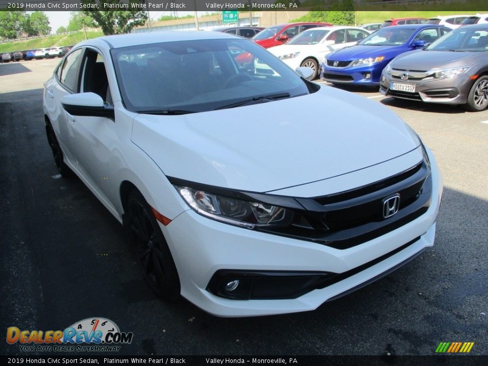 2019 Honda Civic Sport Sedan Platinum White Pearl / Black Photo #7