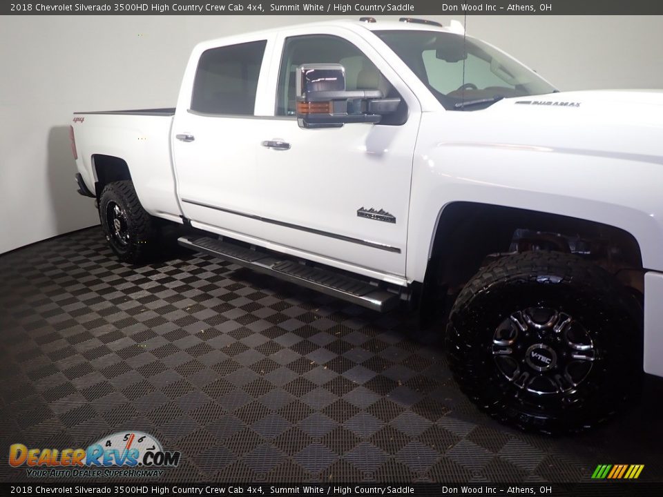 2018 Chevrolet Silverado 3500HD High Country Crew Cab 4x4 Summit White / High Country Saddle Photo #6
