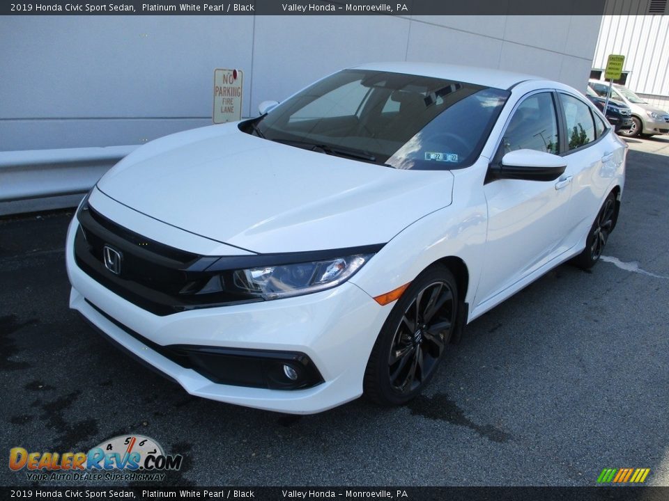 2019 Honda Civic Sport Sedan Platinum White Pearl / Black Photo #9