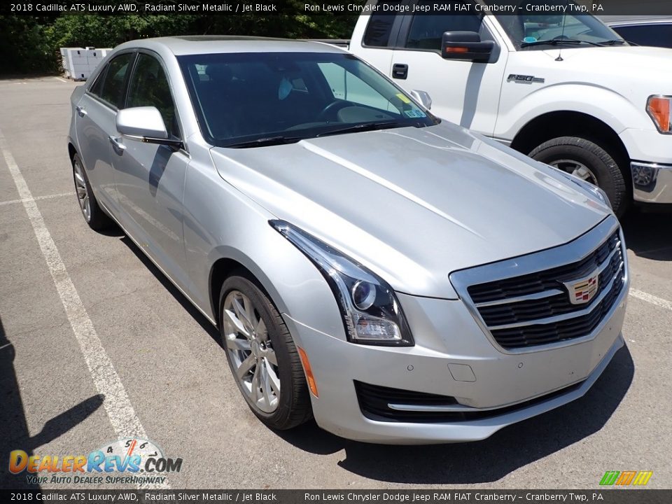 2018 Cadillac ATS Luxury AWD Radiant Silver Metallic / Jet Black Photo #2