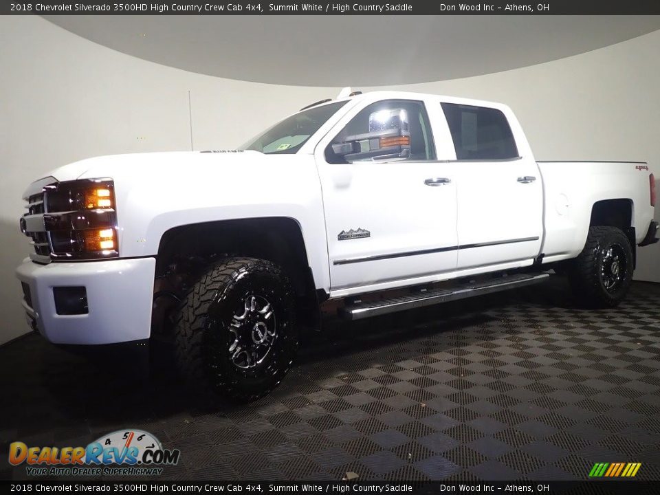 2018 Chevrolet Silverado 3500HD High Country Crew Cab 4x4 Summit White / High Country Saddle Photo #10