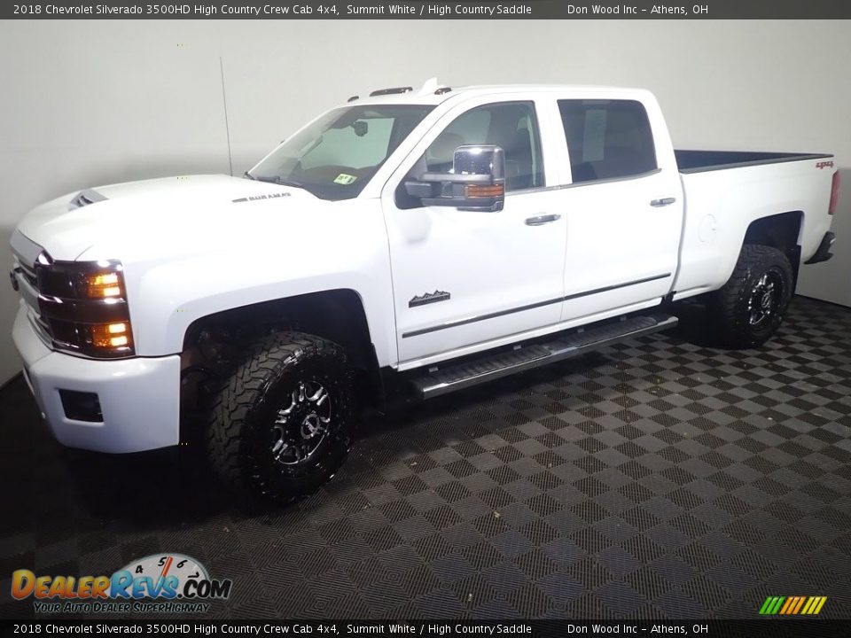 2018 Chevrolet Silverado 3500HD High Country Crew Cab 4x4 Summit White / High Country Saddle Photo #11