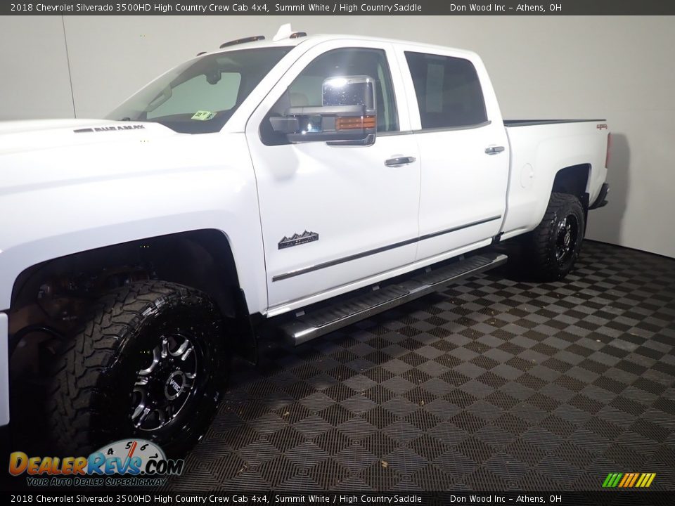 2018 Chevrolet Silverado 3500HD High Country Crew Cab 4x4 Summit White / High Country Saddle Photo #12