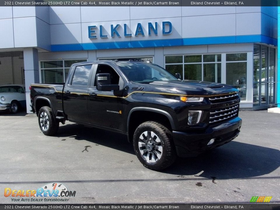 2021 Chevrolet Silverado 2500HD LTZ Crew Cab 4x4 Mosaic Black Metallic / Jet Black/Carhartt Brown Photo #1