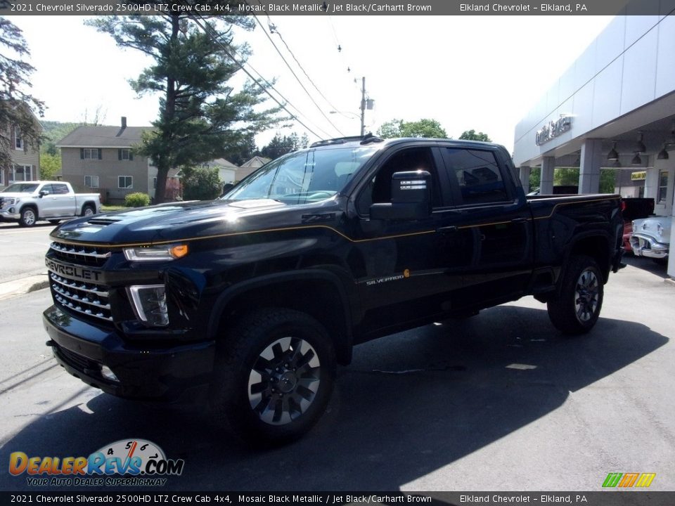 2021 Chevrolet Silverado 2500HD LTZ Crew Cab 4x4 Mosaic Black Metallic / Jet Black/Carhartt Brown Photo #7