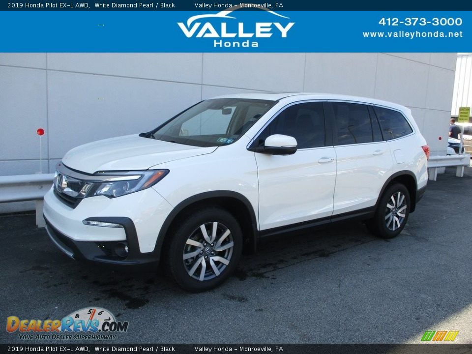 2019 Honda Pilot EX-L AWD White Diamond Pearl / Black Photo #1