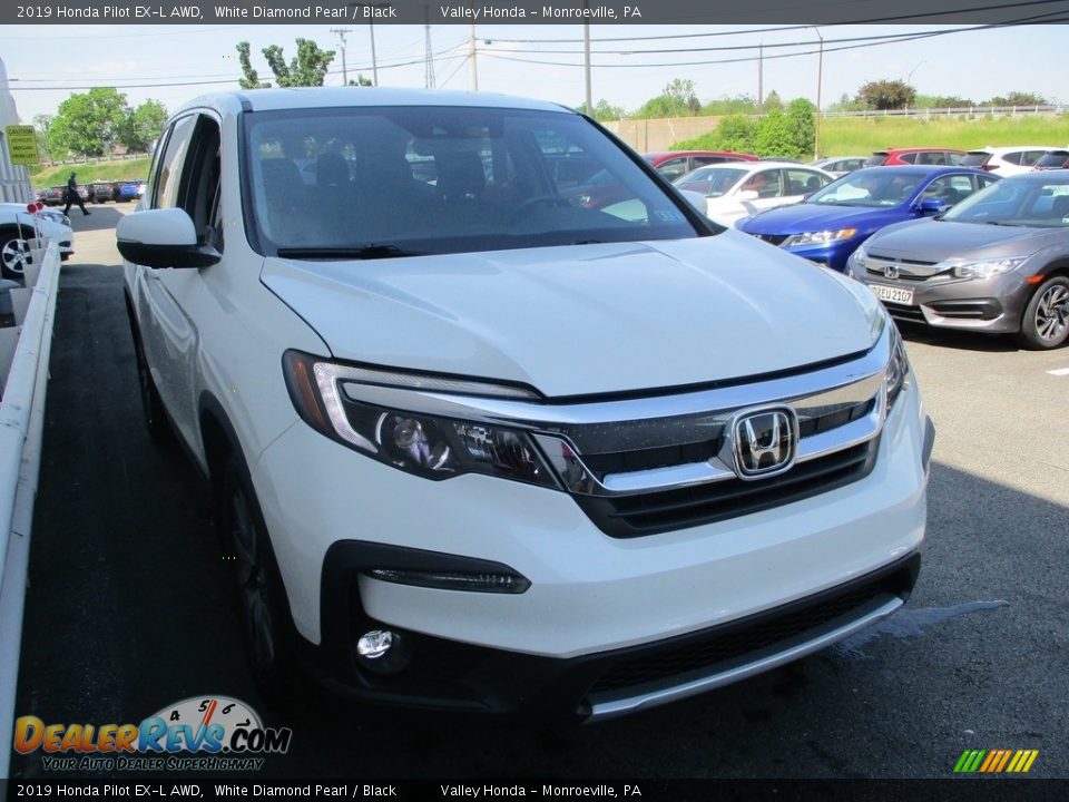 2019 Honda Pilot EX-L AWD White Diamond Pearl / Black Photo #6
