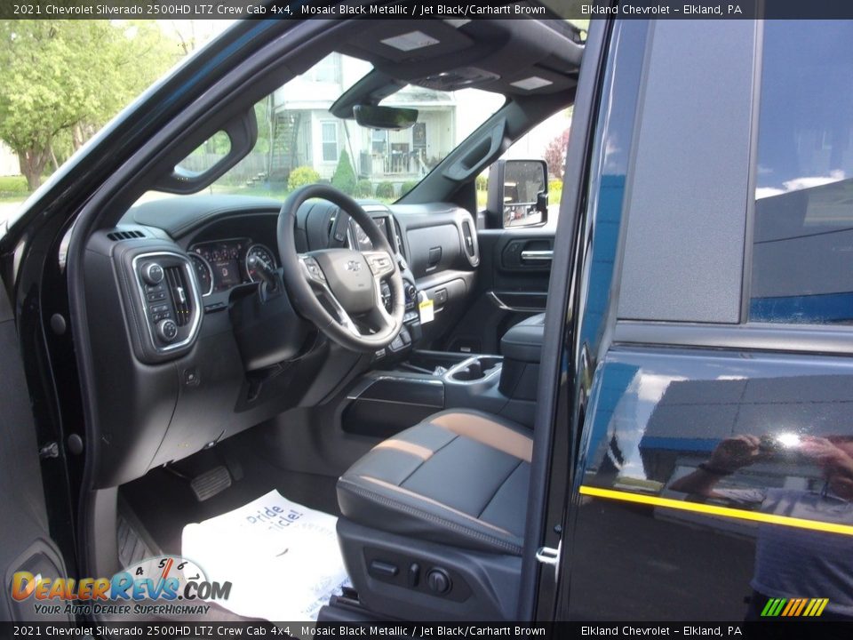2021 Chevrolet Silverado 2500HD LTZ Crew Cab 4x4 Mosaic Black Metallic / Jet Black/Carhartt Brown Photo #18