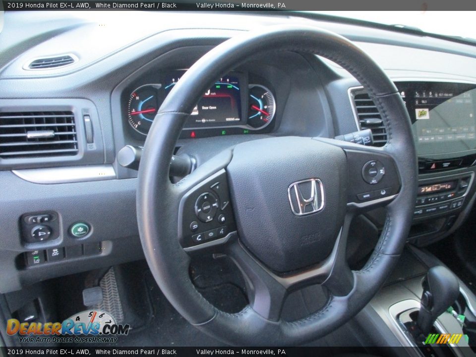 2019 Honda Pilot EX-L AWD White Diamond Pearl / Black Photo #14