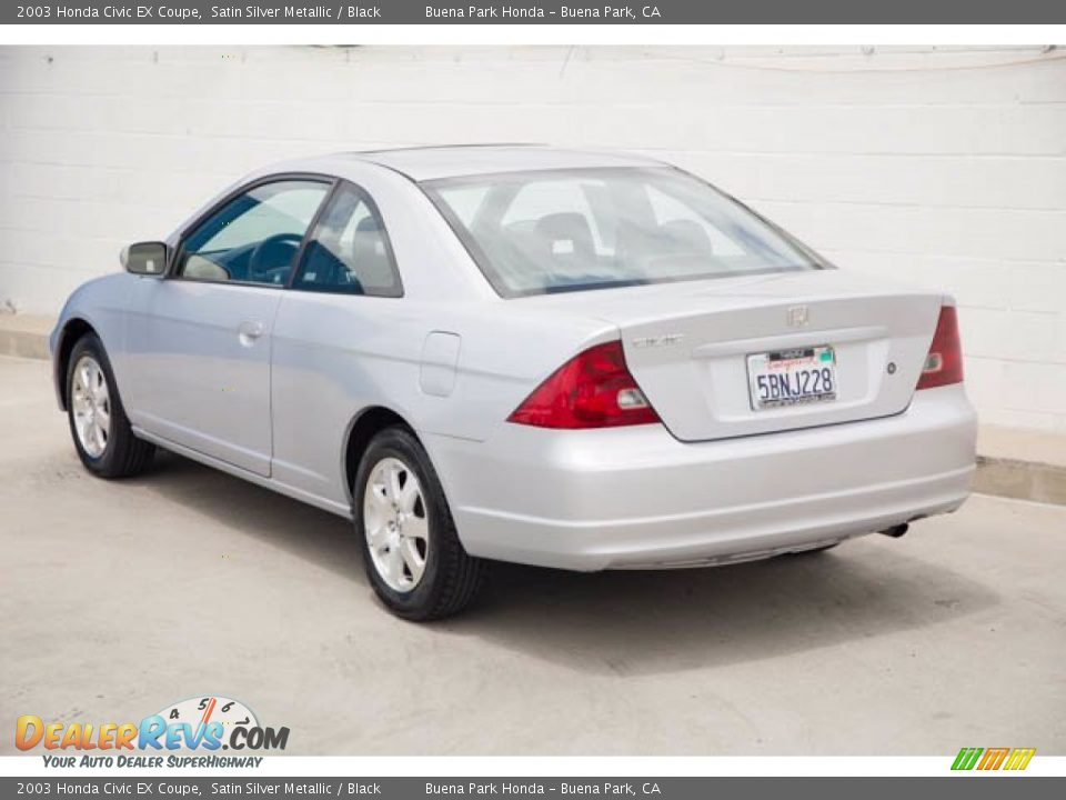 2003 Honda Civic EX Coupe Satin Silver Metallic / Black Photo #2