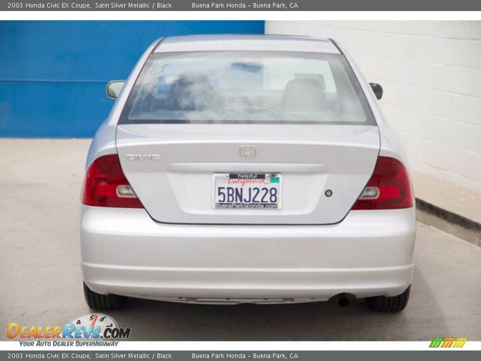 2003 Honda Civic EX Coupe Satin Silver Metallic / Black Photo #11