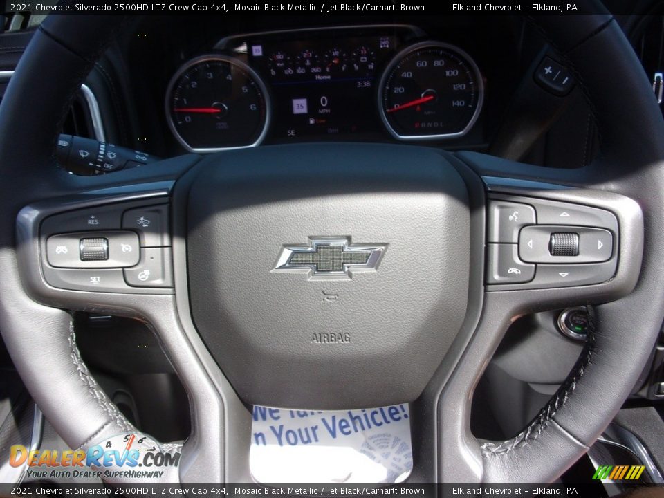 2021 Chevrolet Silverado 2500HD LTZ Crew Cab 4x4 Mosaic Black Metallic / Jet Black/Carhartt Brown Photo #31