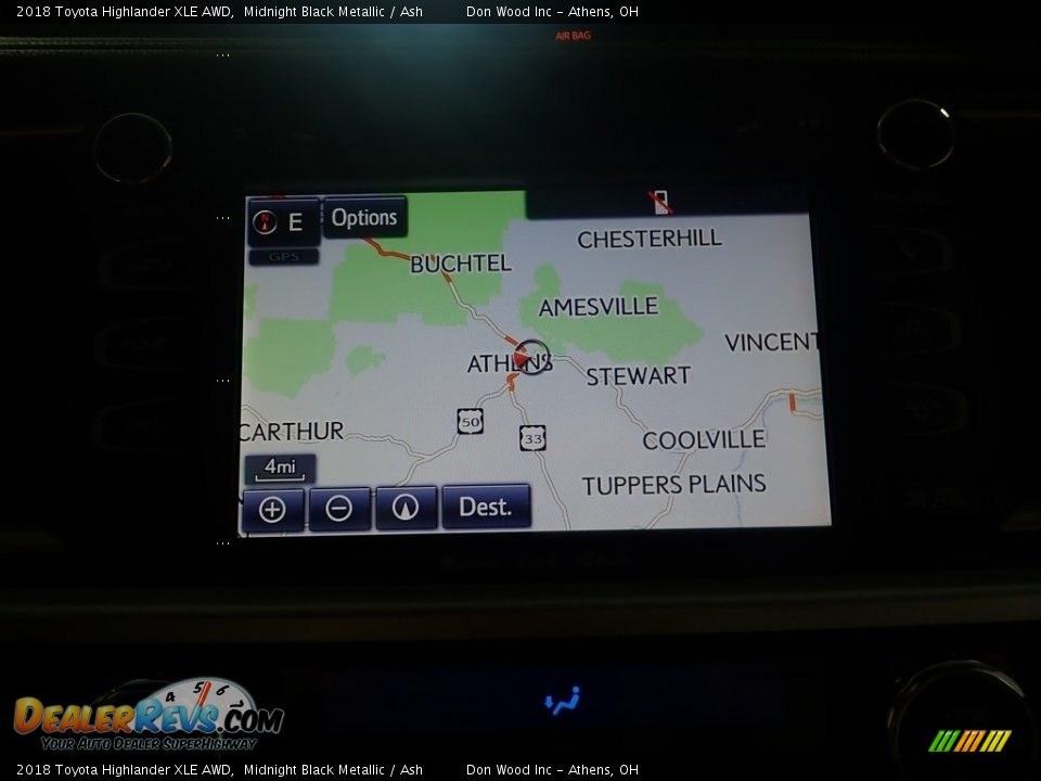 2018 Toyota Highlander XLE AWD Midnight Black Metallic / Ash Photo #4