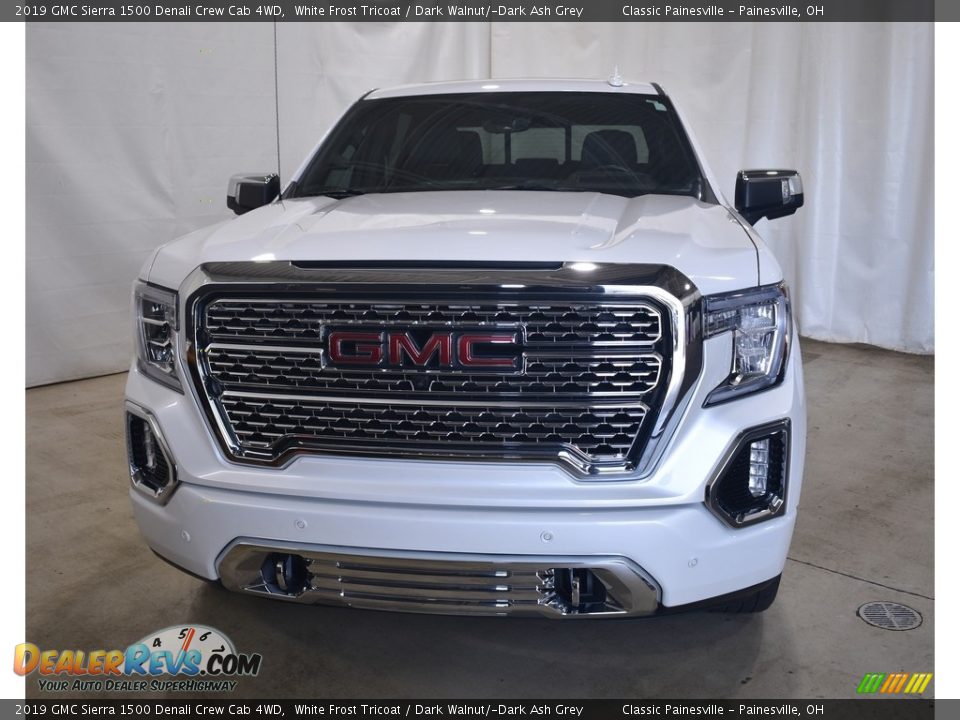 2019 GMC Sierra 1500 Denali Crew Cab 4WD White Frost Tricoat / Dark Walnut/­Dark Ash Grey Photo #4