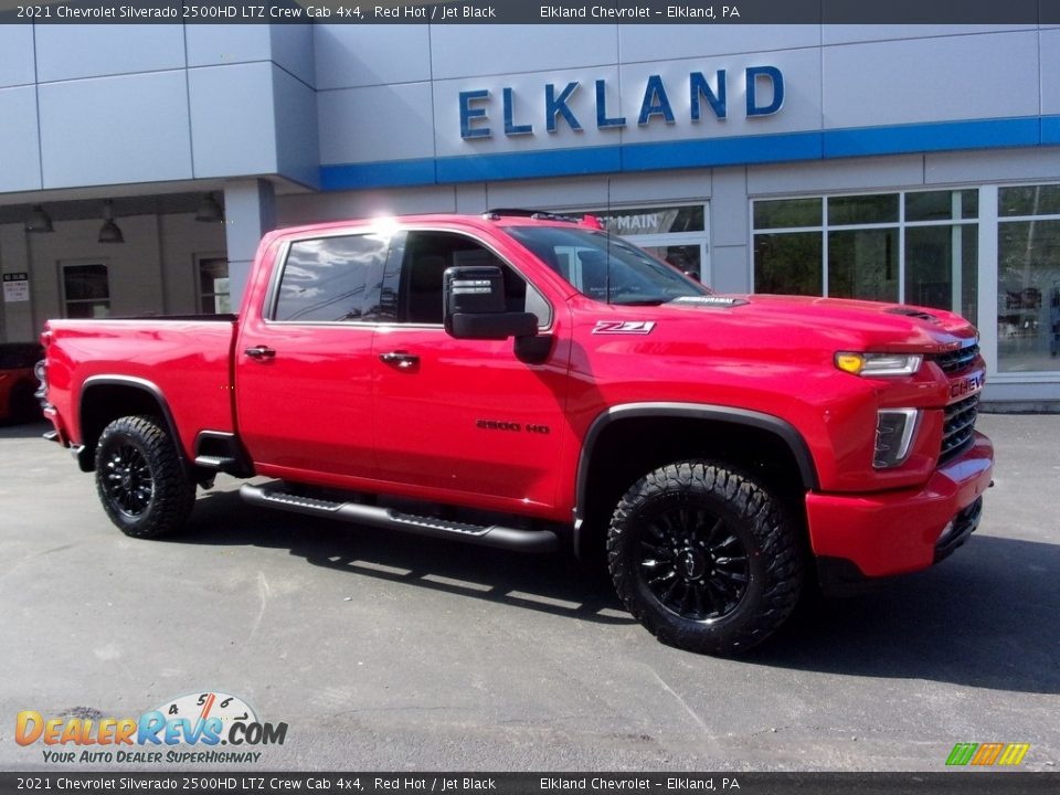 2021 Chevrolet Silverado 2500HD LTZ Crew Cab 4x4 Red Hot / Jet Black Photo #1