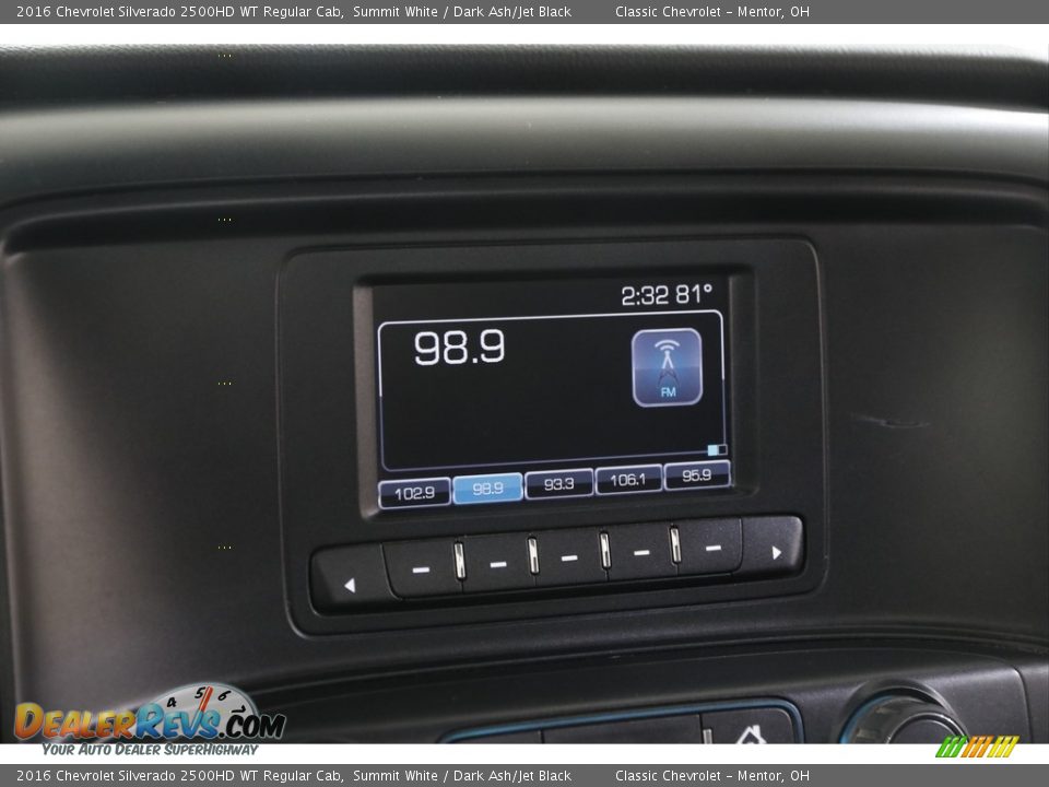 Audio System of 2016 Chevrolet Silverado 2500HD WT Regular Cab Photo #11
