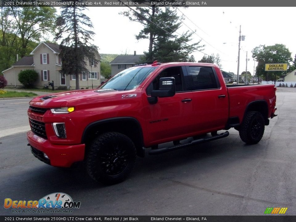 2021 Chevrolet Silverado 2500HD LTZ Crew Cab 4x4 Red Hot / Jet Black Photo #7