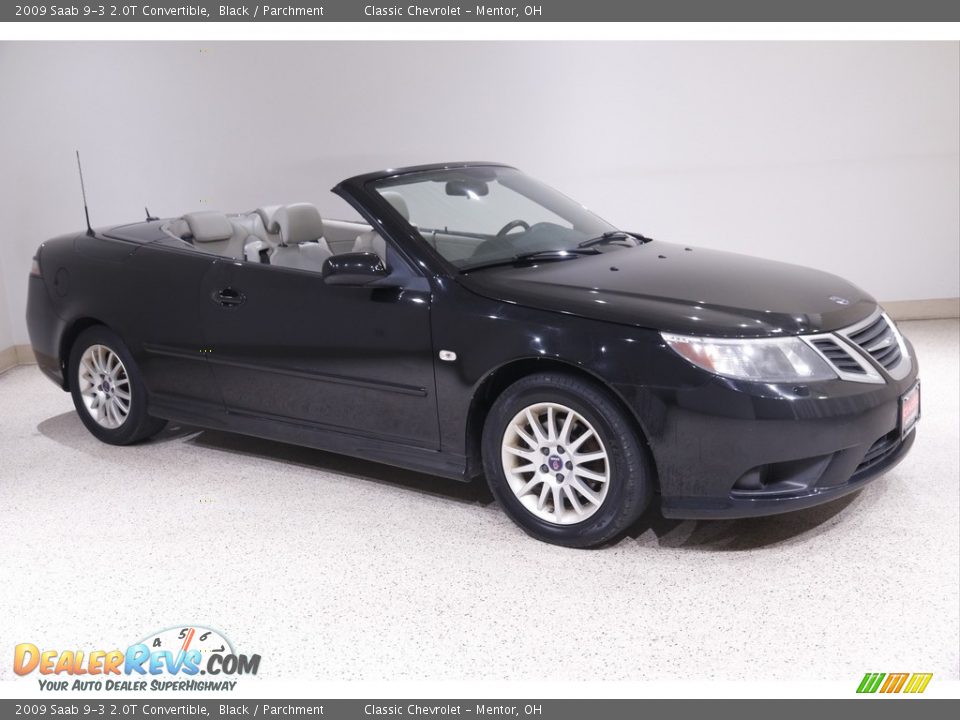 Black 2009 Saab 9-3 2.0T Convertible Photo #1