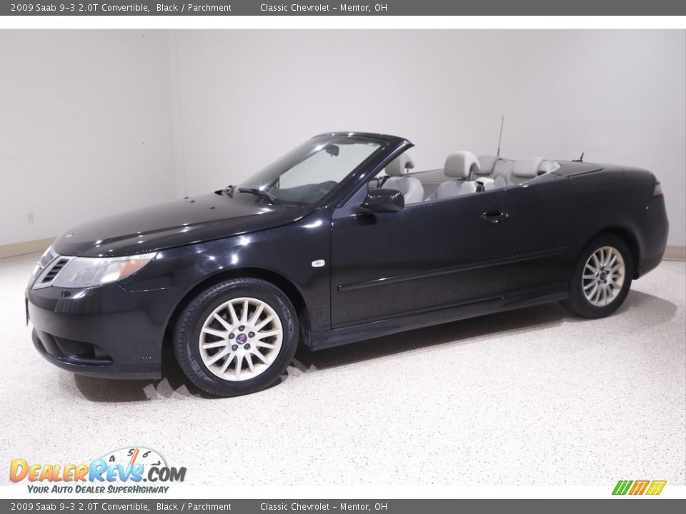 2009 Saab 9-3 2.0T Convertible Black / Parchment Photo #4